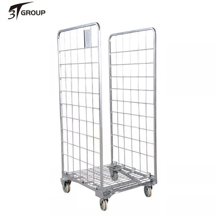 2 side roll cage Trolley Storage Roll Container factory